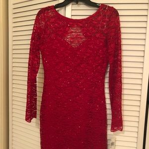 Red party dress